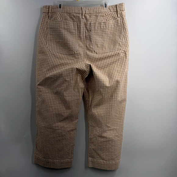 Madewell Tan Checkered Wide Leg Pants - Picture 5 of 12